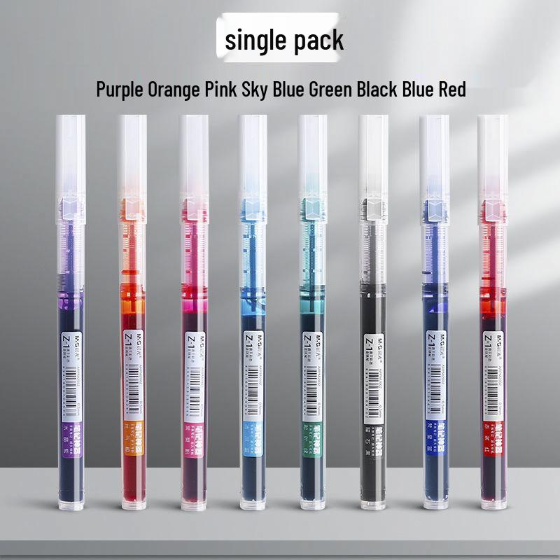 MG2001 Quick-Dry Black Rollerball Pen for Students, Large Capacity, Water-Based, Ideal for Exams
