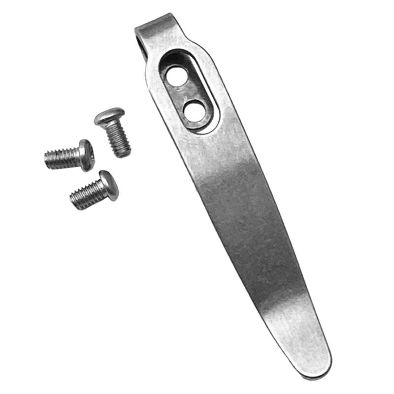 1Set DIY Folding Knife Clip 420 Stainless Steel Pocket Clips Back Clamps For Folding Knife Pocket Clip With Screw