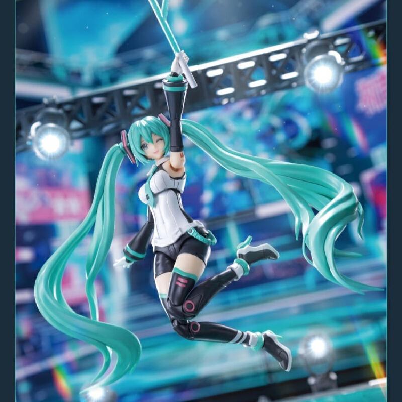 Hatsune Miku Sing To The Future Action Figure With Led Stage Model Color Changing Lights Cute Collectible Toy Desktop Decoration