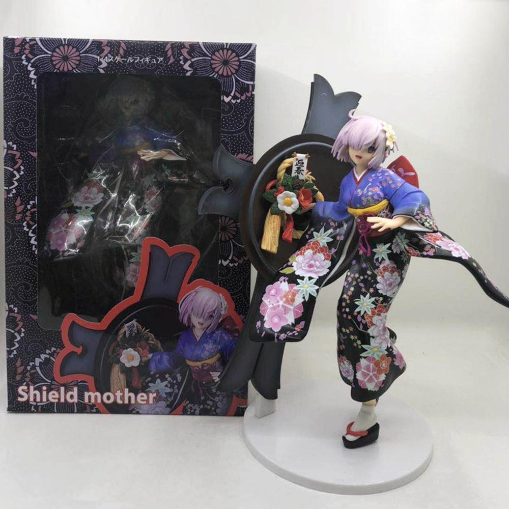 Figura de 27CM do Anime Fate/Grand Order Mash Kyrielight 1/7 Grande Ano Novo Vestido Kimono Modelo Brinquedo Coleção de Presentes Figura de Ação