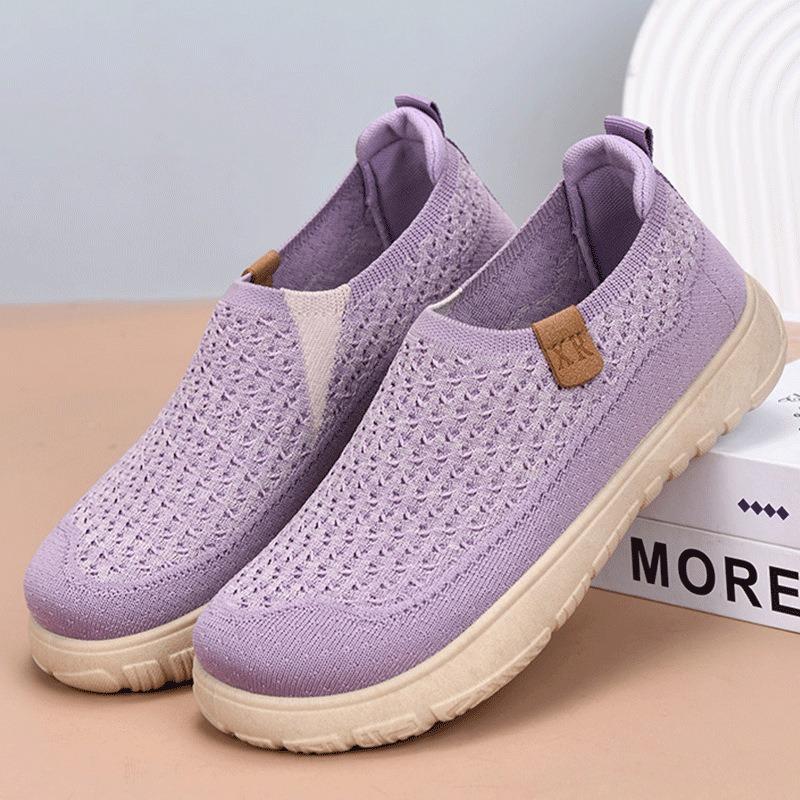 Fisherman shoes women's spring and summer new breathable fly-woven casual shoes TEMU soft-soled non-slip mother shoes