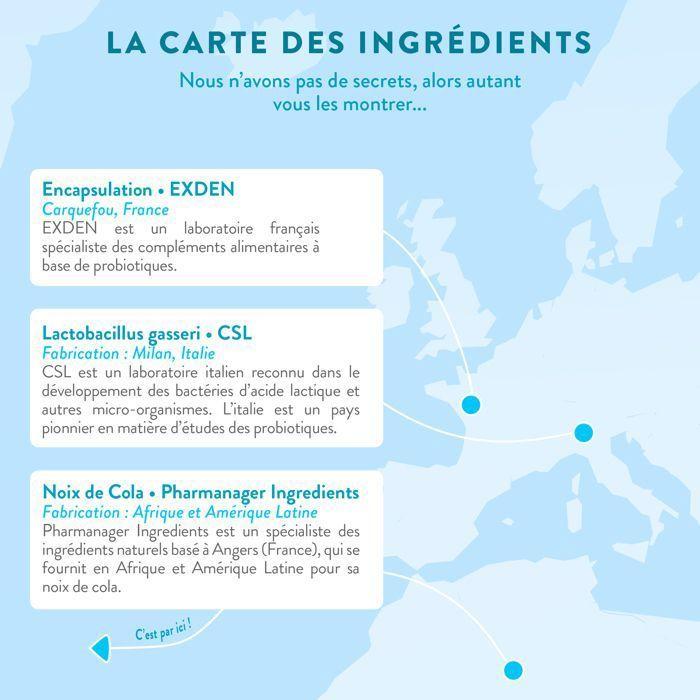 Lactobacillus gasseri - digestion, cure minceur, ventre plat - 12 milliards d'ufc par prise - 60 gélules - nutri&amp;co