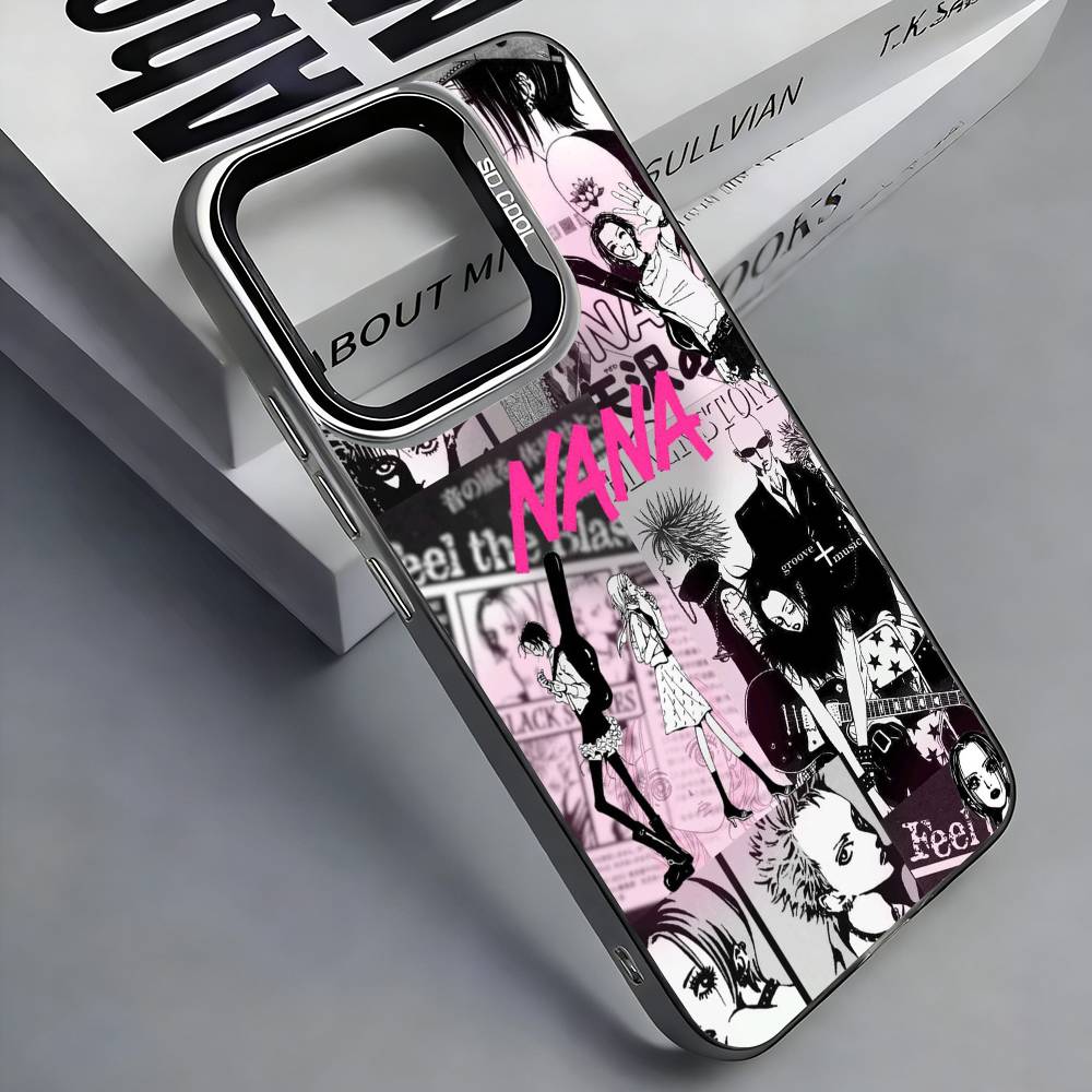 Anime N-NANA Phone Case For iPhone 17, 16,15,14,13,12,11 Plus,Pro Max, Colorful Silver Funda Cover