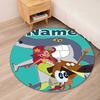 Custom Name Zig & Sharko Printed Round Rug Carpet Chair Rug Area Rug Entryway Doormats,for Office Chair Living Room Bedroom Kitchen Room.