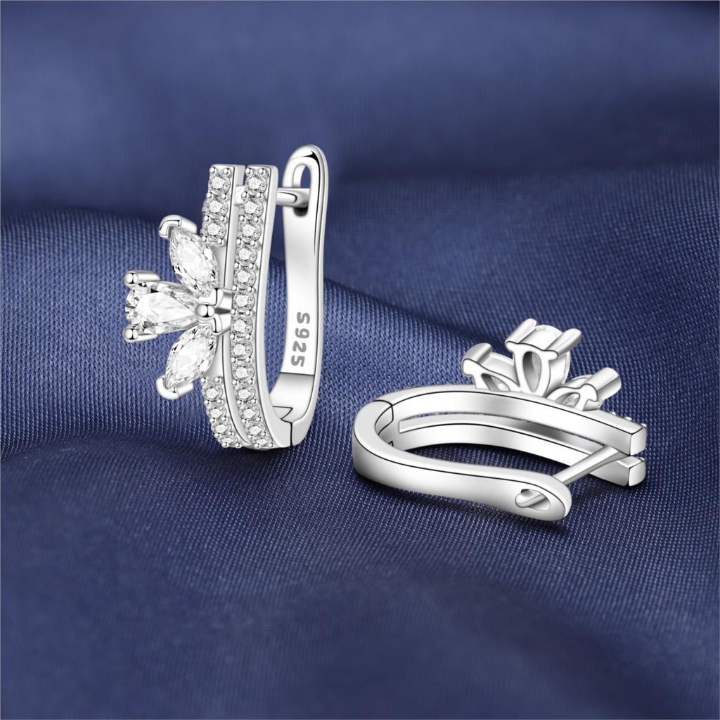 Orstarry S925 Silver Earrings Exquisite Flower Cherry Blossom Butterfly Earrings For Women Birthday Gift Silver Jewelry