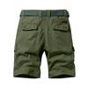 Men's Fashion  Color Multi-Pocket Pants Cotton Shorts Overalls Shorts