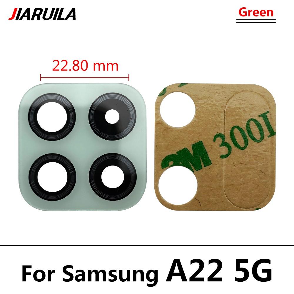 Housing Back Rear Camera Glass Lens With Cover Frame Holder For Samsung A22 5G A22 4G Black Purple Green White