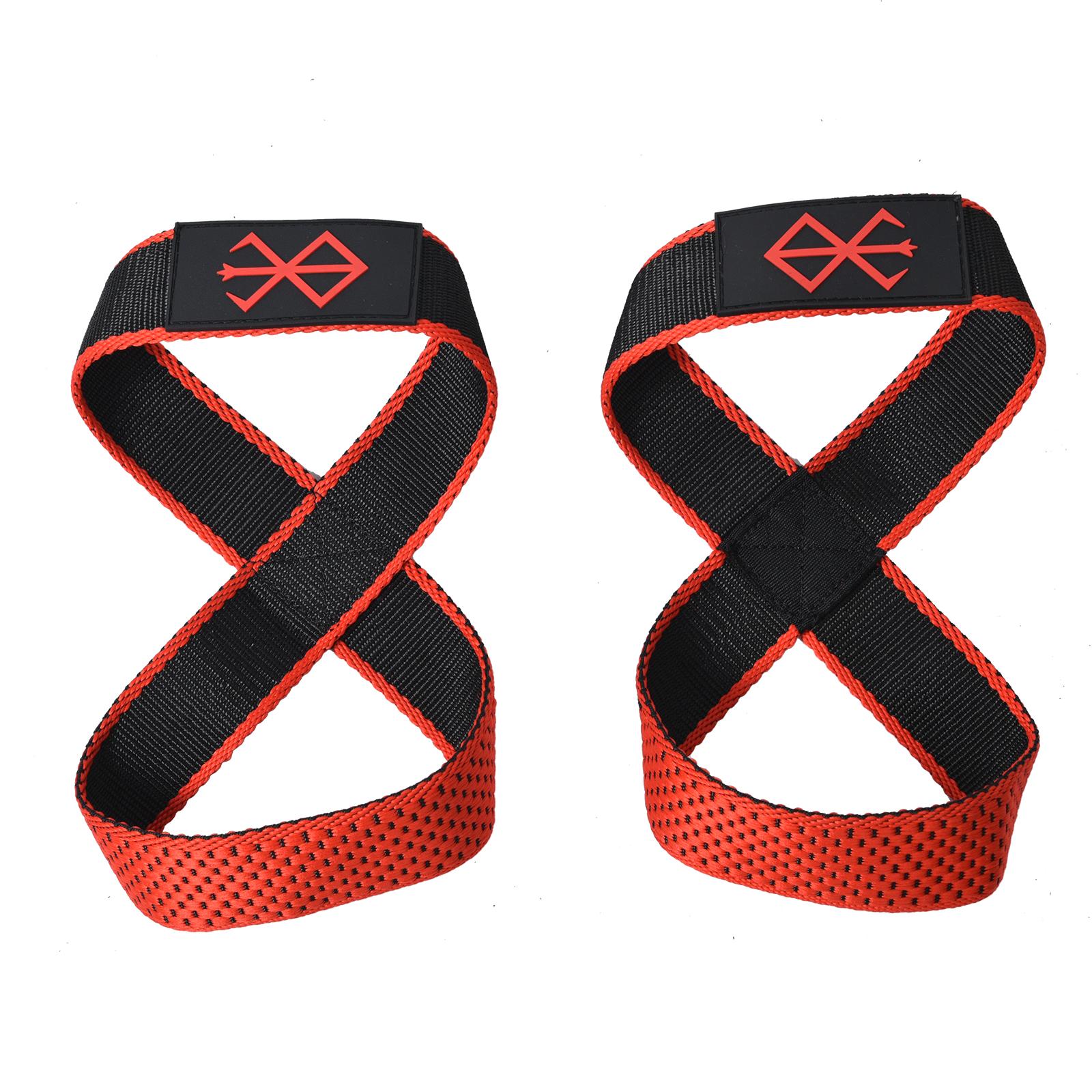 Custom Logo Figure 8 Lifting Straps For Deadlift, Powerlifting, & Cross Training Strong Weightlifting Wrist Straps