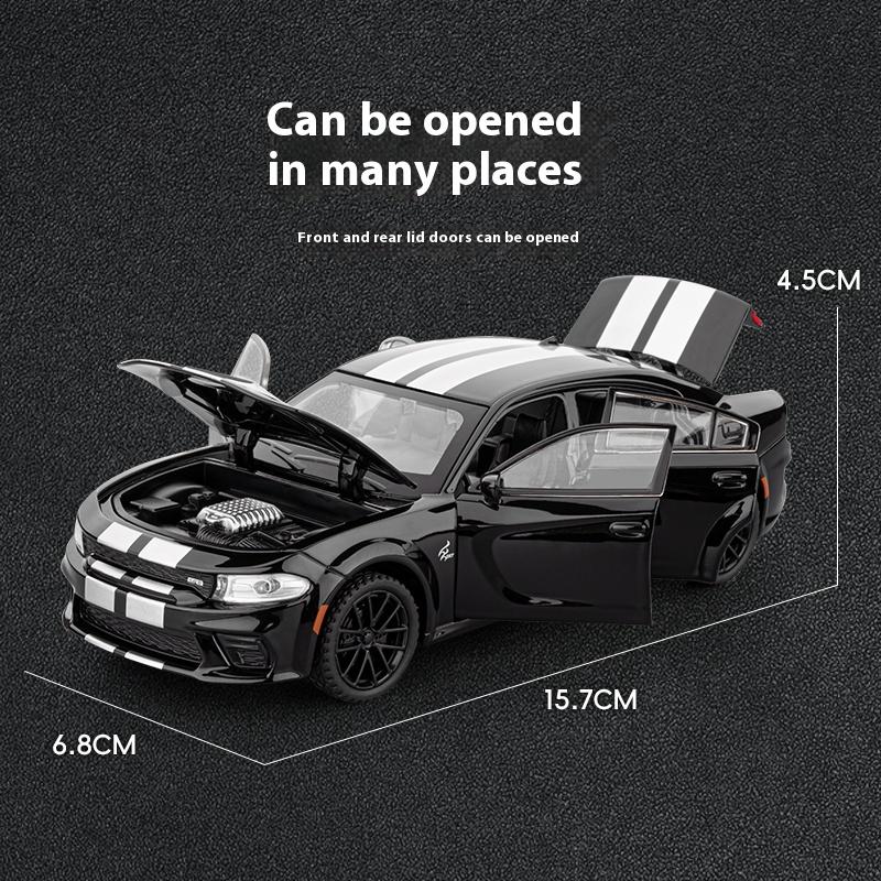 1/32 Alloy Die-cast Dodge War Horse Car Model with Sound and Lights, Tire Shock Absorption, Children's Toy Car, Boys' Birthday Gift