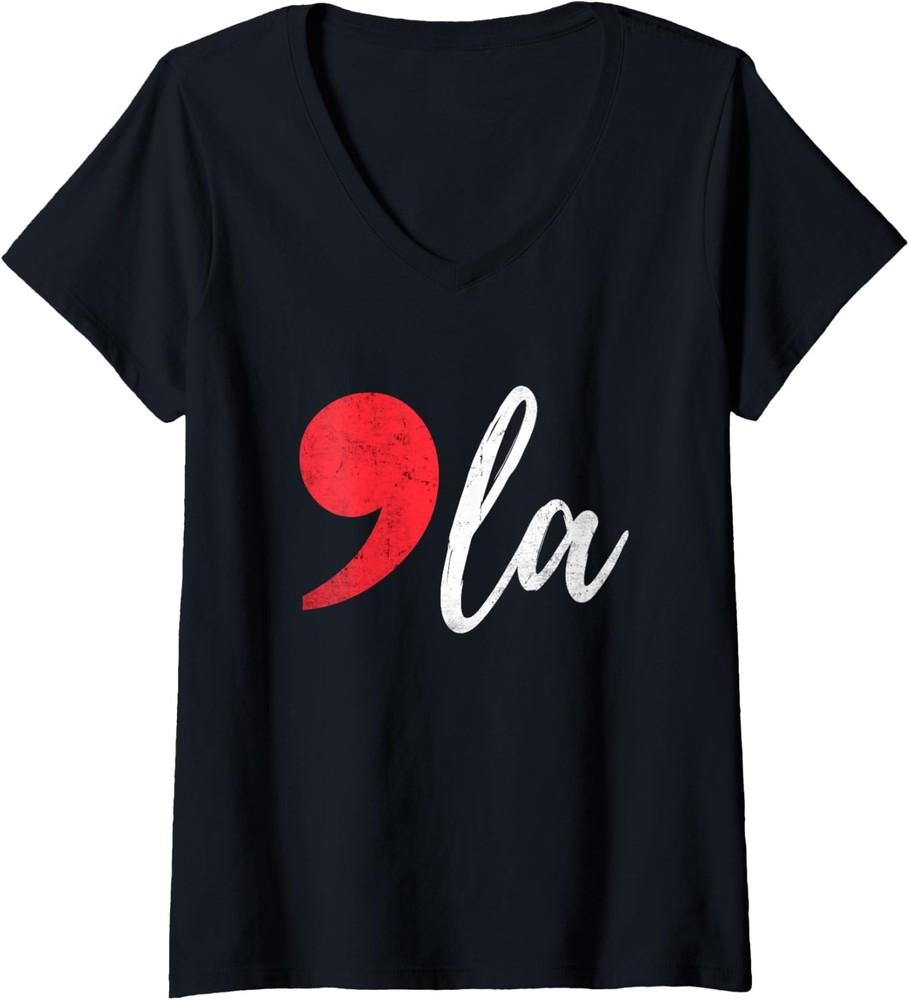 Kamala Harris 2024 President Comma La Funny Ladies' V-Neck Tshirt Unisex T-Shirt