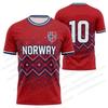 Norsko č. 9 Haaland Fotbalový dres Vikingové Kultura Tričko Prodyšné Rychleschnoucí Sportovní oblečení Dárek pro fanouška Pánské tričko