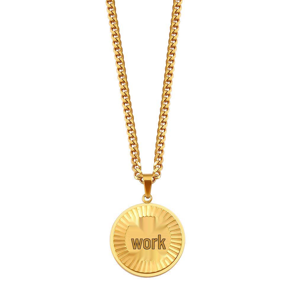 Zodiac Pendant Necklace: Retro 18K Stainless Steel Clavicle Chain