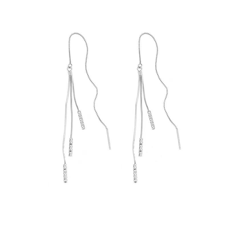 Flowing Tassel Long Ear Wire Elegant Earrings for Women, Featuring A Small and Exclusive Style. Ear Pendants.