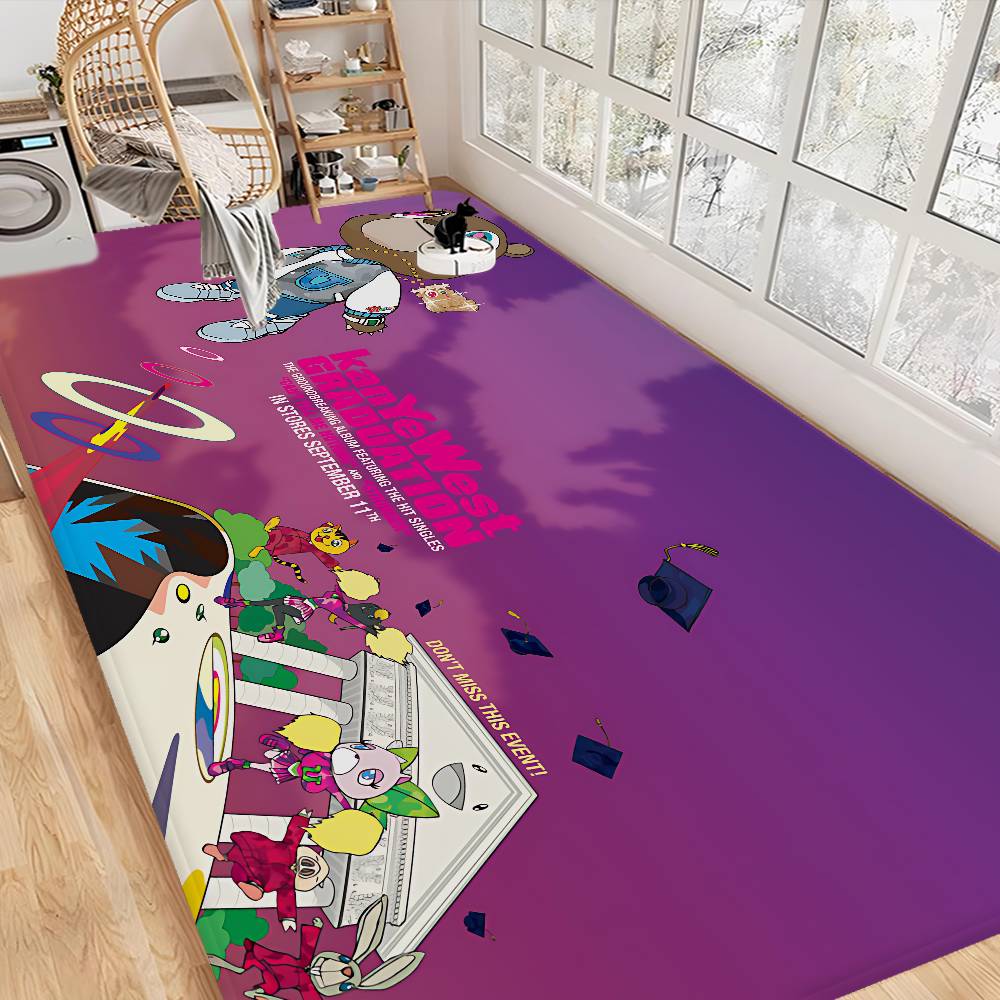 

Rapper K-Kanye W-West Hallway Carpet Washable Non-Slip Living Room Sofa Chairs Area Mat Kitchen Doormat Area Rug 40x60cm