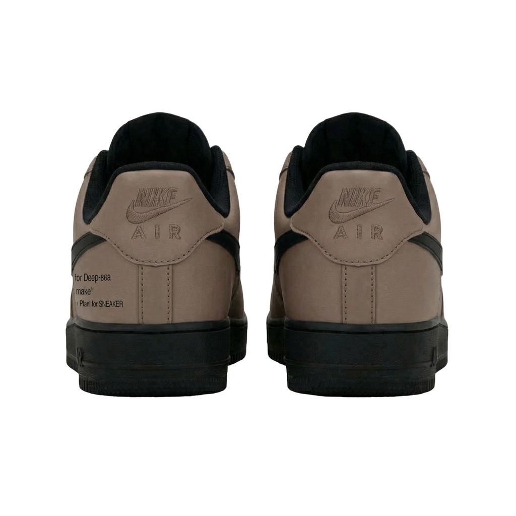 Nike Air Force 1 Abrasion Resistant Height Increasing Low top Skateboard Shoes Unisex Black Brown CW2288-001(Team577-1.0)