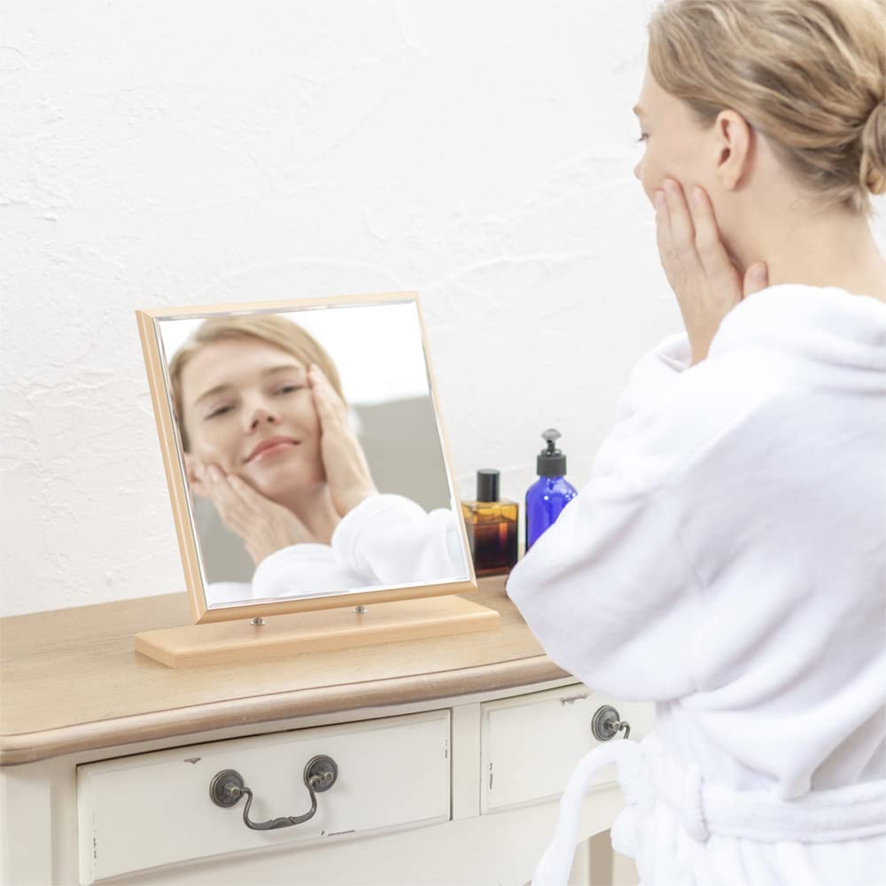 Horiuchi Kagami Kogyo Wood Stand Mirror That Blends In with Your Living Room L Wood Grain Makeup Makeup Birthday Gift Space, Size, Mirror, Mirror,