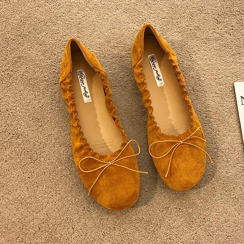 Fashion Footwear Shallow Ladies Flats Slip On Shoes Soft Casual Female Butterfly-Knot Fashion Round Toe Women Ballet Flats Shoes lady