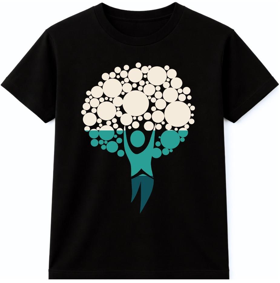 Yoga Tree Pose T Shirt Human Tree Silhouette Nature Life Concept Graphic Tee S