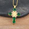 Nidin Hot Selling Women Hip-hop Punk Style Zircon Cross Virgin Mary Pendant Necklace Fashion Sweater Chain Personalized Jewelry