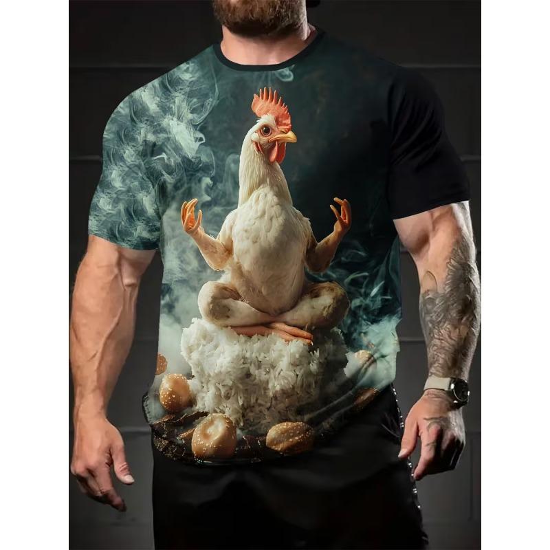 Funny Cartoon Animals Pattern T-Shirt For Men Funny Goat Pig 3D Printed Tees Casual Short Sleeve O-Neck Men Tops Unisex T-Shirts