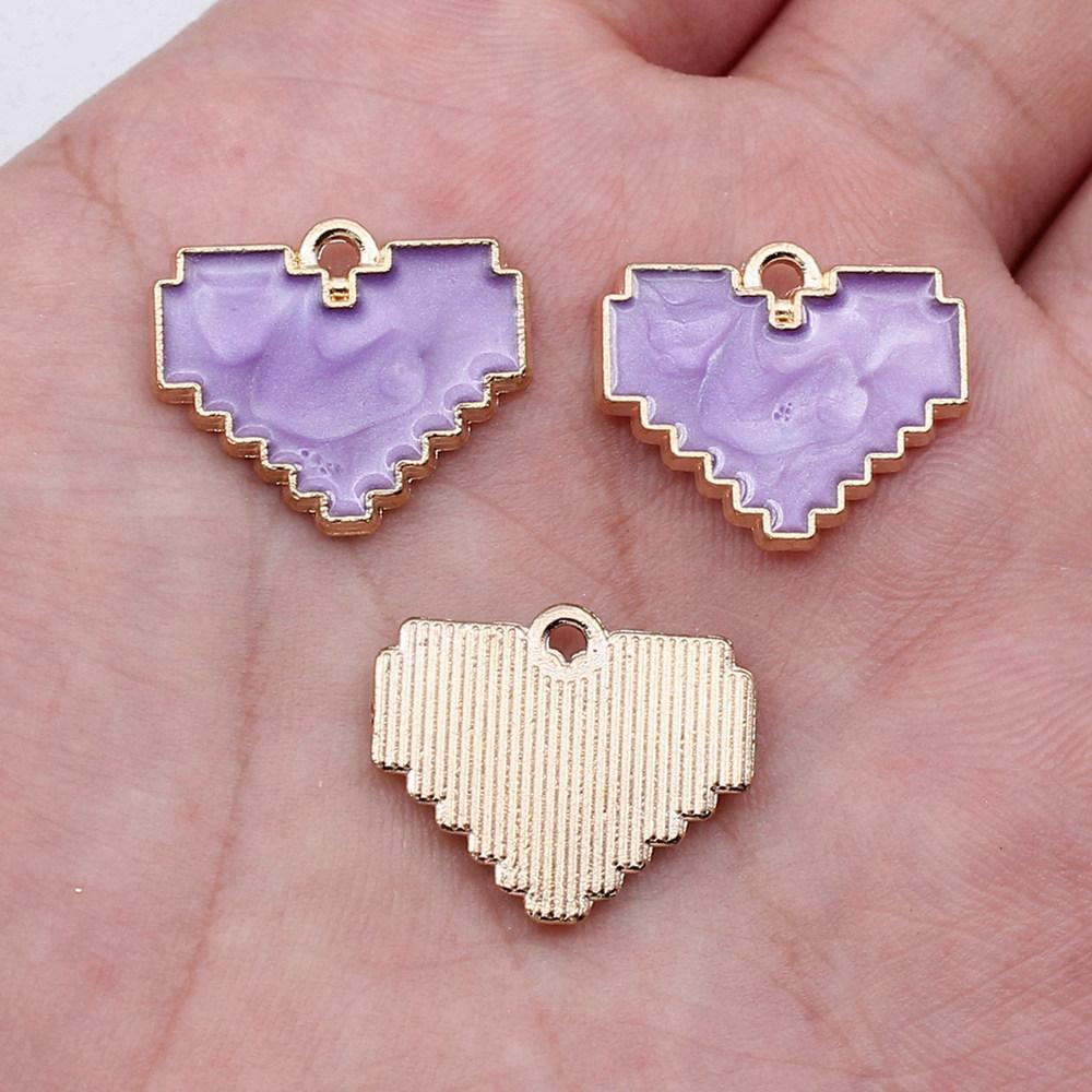 Charms Heart Enamel Pendants Wedding Jewelry Findings QC066