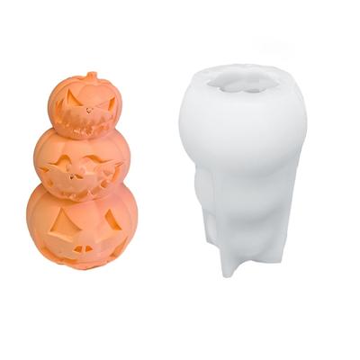 Halloween Candle Silicone Mold Skull/Pumpkin Shape for Crafts Food Grade Flexible Reusable Baking Decorating Tool