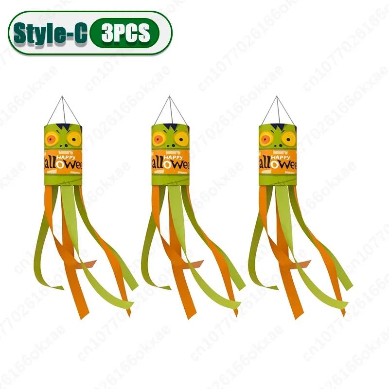 20PCS New Halloween Ghost Windsock Flag Waterproof Ghost Flag Patio Party Decoration Ghost Festival Outdoor Decoration Supplies