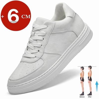 Fashion Unisex 6cm Invisible Height Increasing Lace-Up Casual Shoes Comfortable Lightweight Breathable Elevator Footwear for Men & Women