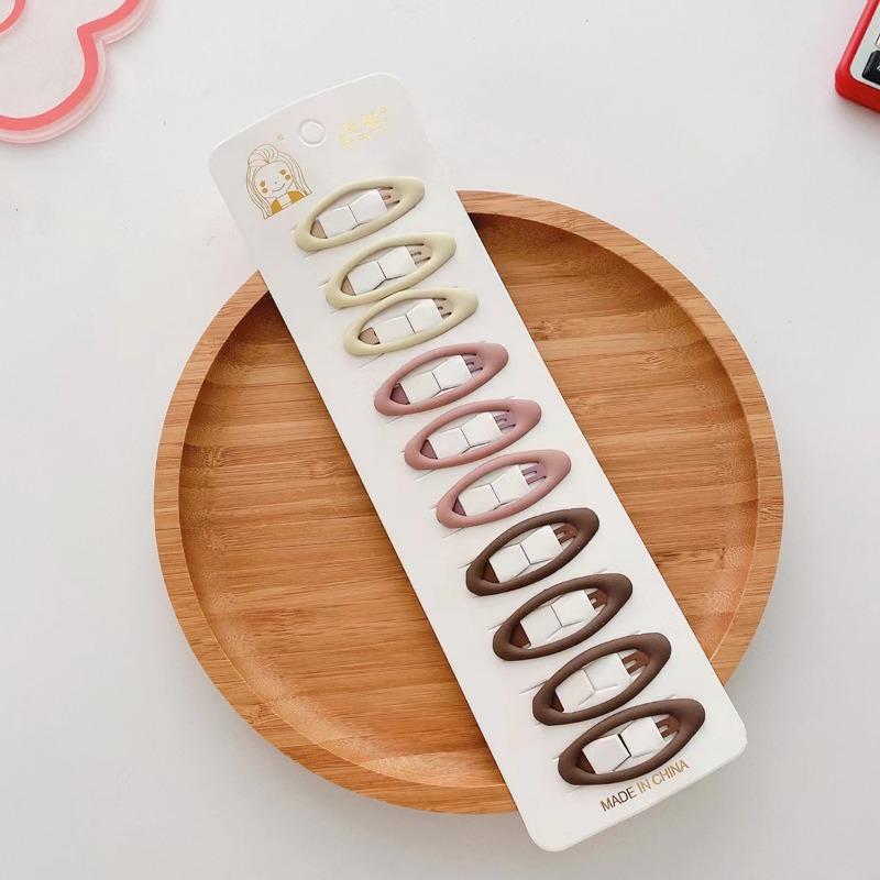 

10 шт. новые корейские заколки для волос для девочек, цвет чая с молоком, заколки принцессы с челкой, боковой зажим, аксессуары для волос для маленьких девочек 10Pcs