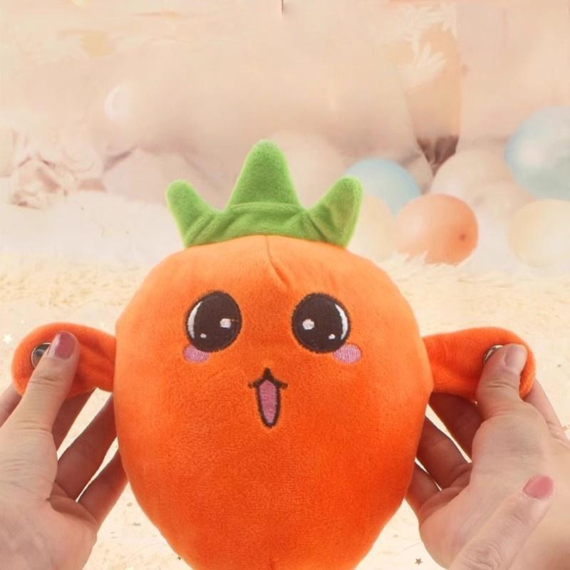 1Pcs Christmas Gift Banana Baby Beat Sensing Creative Fruit Novelty Parent-Child Musical Interactive Piano Toy Plush Doll