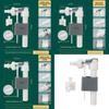 Modern Minimalist Concealed Water Tank Inlet Valve With Installation Fittings For Wallhung Toilets