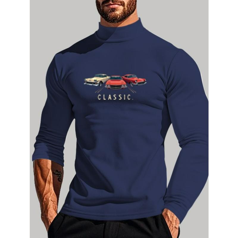 Quick-Dry Polyester Men s Mock Neck Long Sleeve, Durable & Suitable for Outdoor Activitie XXL синий