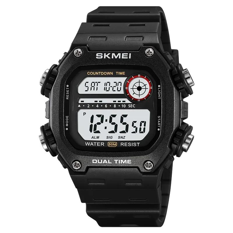 SKMEI 2126 Digital Countdown Sports Watch for Men LED Display Waterproof Stopwatch Mens Wristwatches Alarm Clock Montre Homme