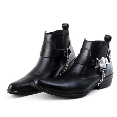 Englische Chelsea Boots Mode Kurze Herren Cowboy Stiefel Ärmelstiefel Herbst- und Wintertrend Europäische Ausgabe Spitz zulaufende Martin Boots