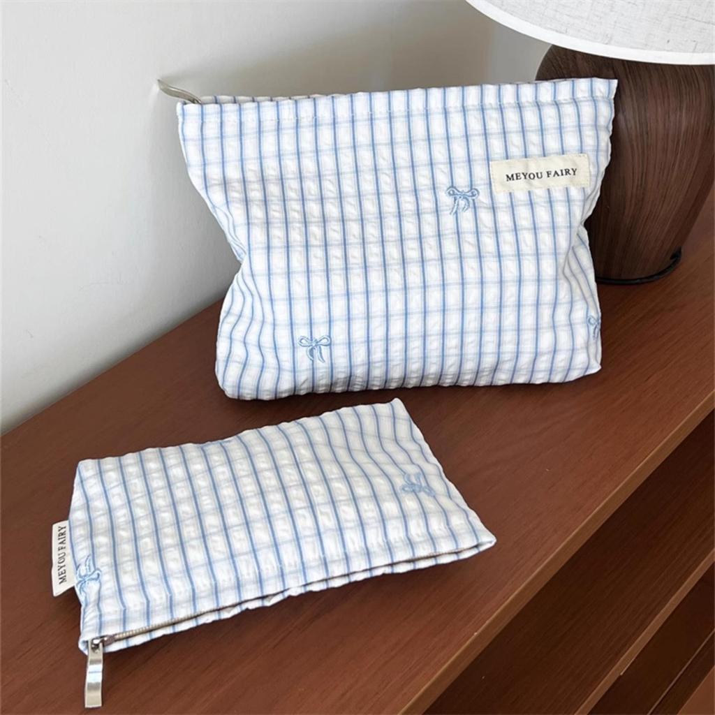 2025 Women's Blue Handheld Makeup and Travel Storage Bag