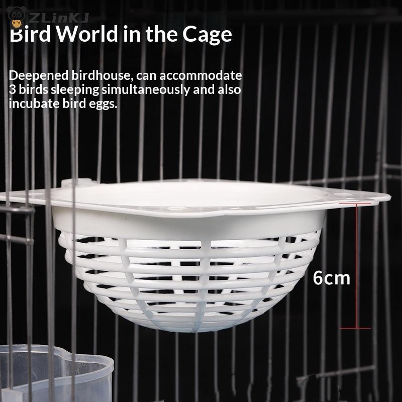 Canary Nest Plastic Cage Breeding Bowl for Resting Hatching Pet Birds Easy Install Accessory