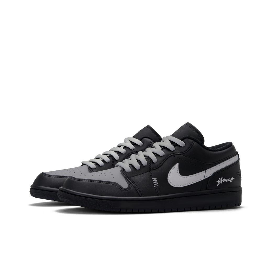 Jordan Air Jordan 1 Shadow Gray 'Shadow' Cushioning Slip Resistant Abrasion Resistant Low Top Vintage Basketball Shoes 553558-093(Team724-)