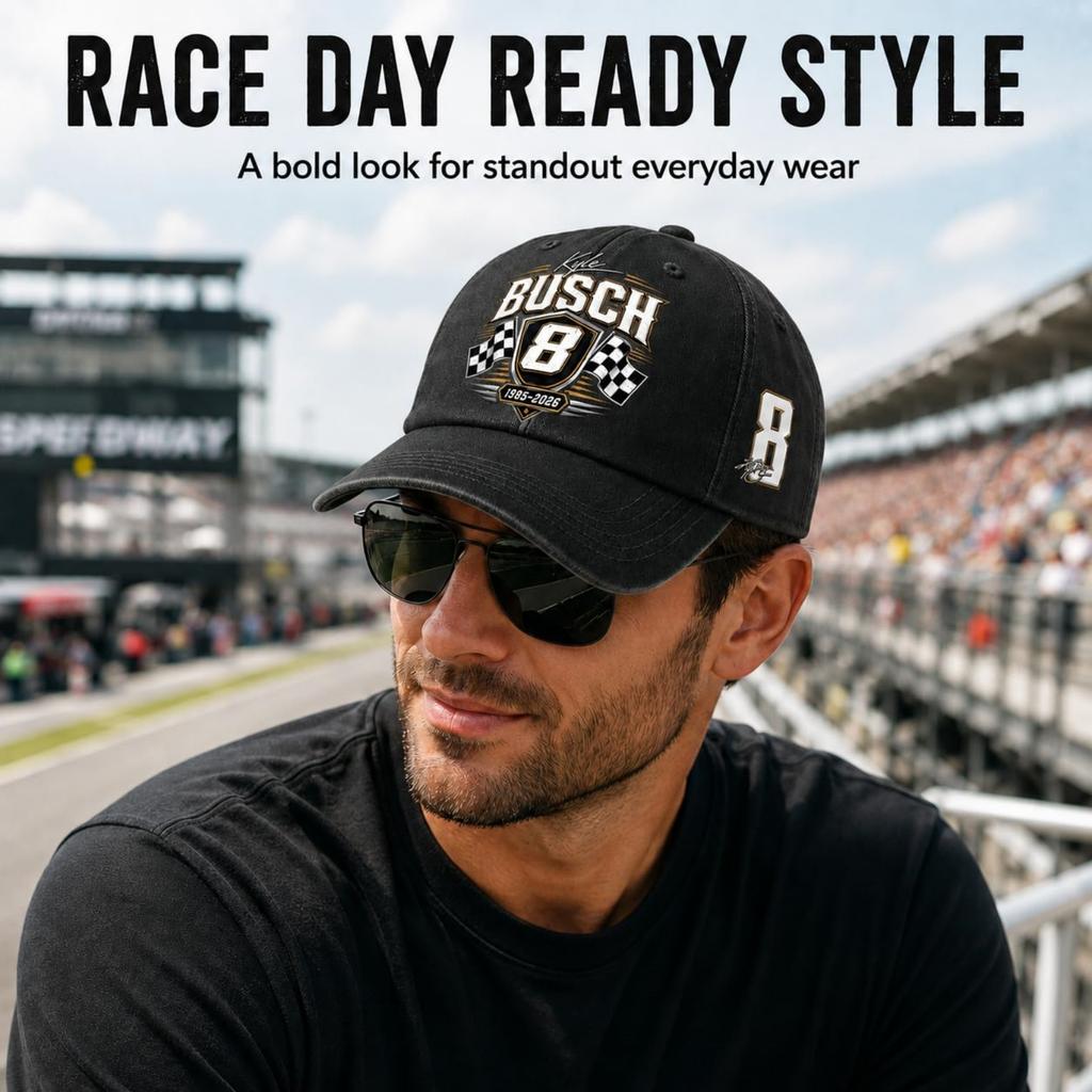 Adjustable Racing Cap Unisex Motorsport Hat with Embroidered Number and Checkered Flags Design Small Racing Gift Hat