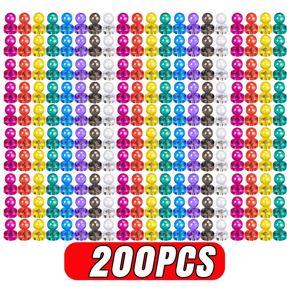 Colorful Magentic Pushpins Strong Magnet Fridge Push Pin Sticker Whiteboard Map Magnet Push Pin Home Office Supplies Wholesale