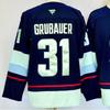 Mens Womens Ice Hockey Practice Jersey Long Sleeve Training Shirt NHL Team Style Utah Grizzlies Devils Kraken Blue Jackets