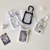 Cute Cat Photocard Holder With Elastic Rope Card Holder Idol Photo Storage Card Display Protect Pendant Bag Decor Keychain Gifts