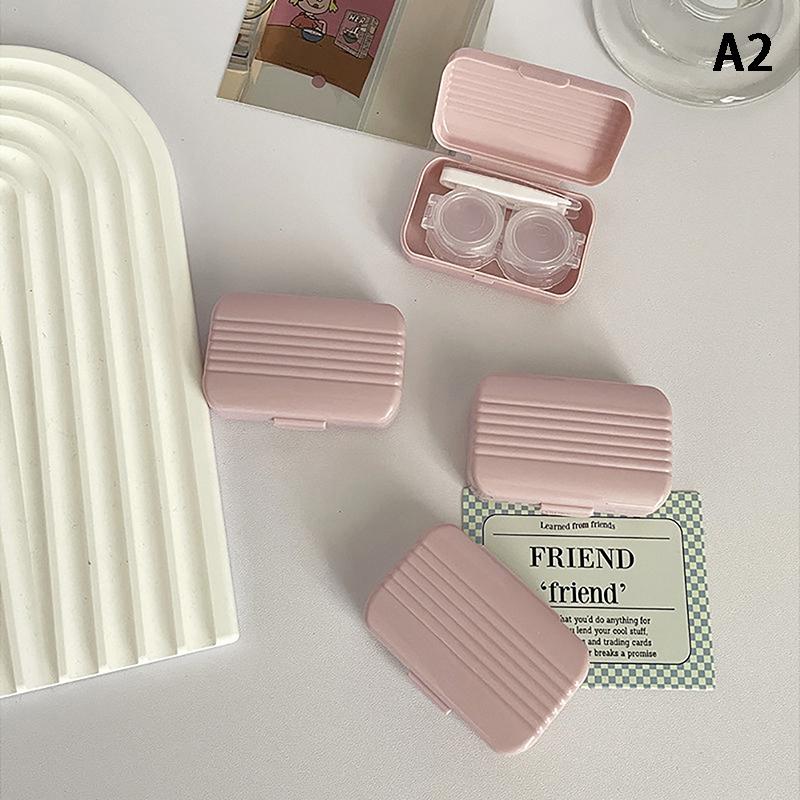 Candy Color Bærbar kontaktlinseboks for jenter Minimalistisk kontaktlinsebokssett Kontaktlinseoppbevaringsbeholder