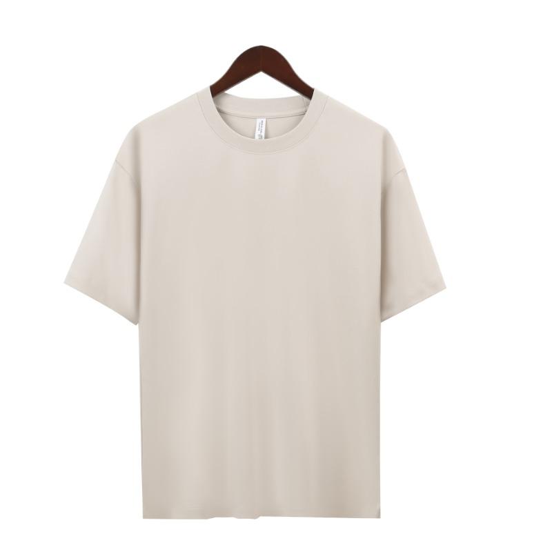 Men's Premium Cotton Crew Neck T-Shirt - Smooth Water-Light Finish Casual Short Sleeve Top