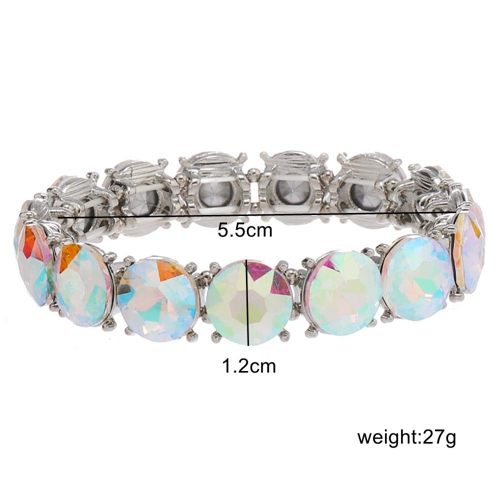 Waterdrum Unique Geometric Bangle With Rhinestones For Trendy Accessories Female