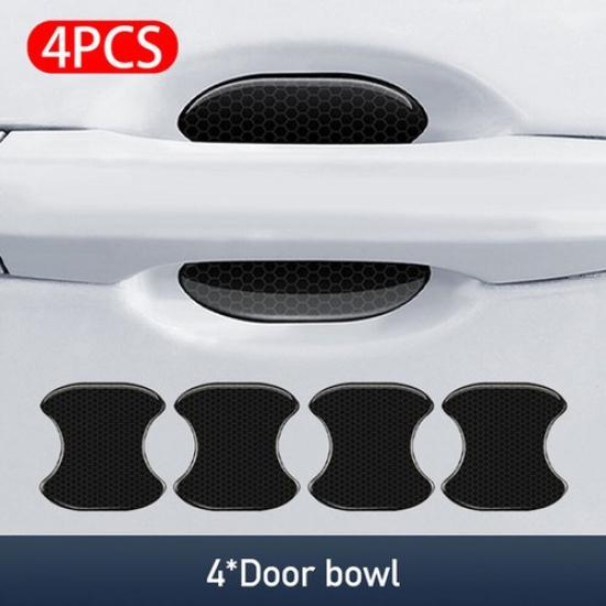 4PCS Car Door Bowl Protective Stickers Film Anti-Scratch Protector Trim Stickers