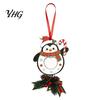 Festive Tree Pendants Wooden Christmas Ornaments, 2D Stocking House Shaped Photo Frame Hanging Personalized Frames Decor, Xmas Ornament for