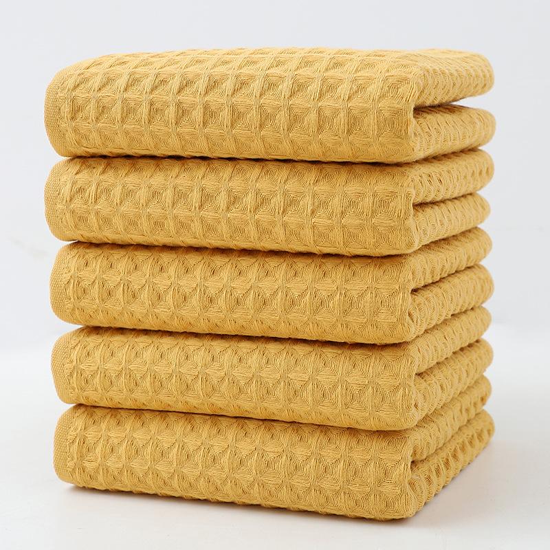Pure Cotton Waffle Towel Set, Gift Set, All Cotton Towel Soft and Absorbent, Thickened Pure Cotton Bath Towel