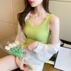 Slim Fit Svel Strap Vest Women's Korean Sle Inner Wear Commute Regular Length Pure Color Other 00% Spring Season