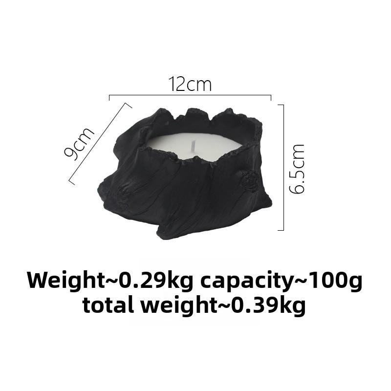 Retro Antique Simple Ceramic Scented Candle Cup Empty Cup Candlestick Ornament Soybean Wax Container Odd Shape Home Decor