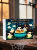 For Christmas Tree Halloween Countdown Calendar 24Pcs 2D Acrylic Ghost Ornaments Spooky Advent Calendar Halloween Ghost Calendar